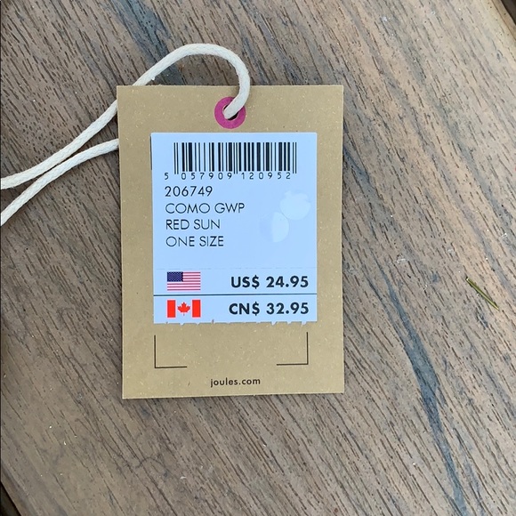 Joules Red Sun Cosmetic Case NWT - Picture 6 of 8